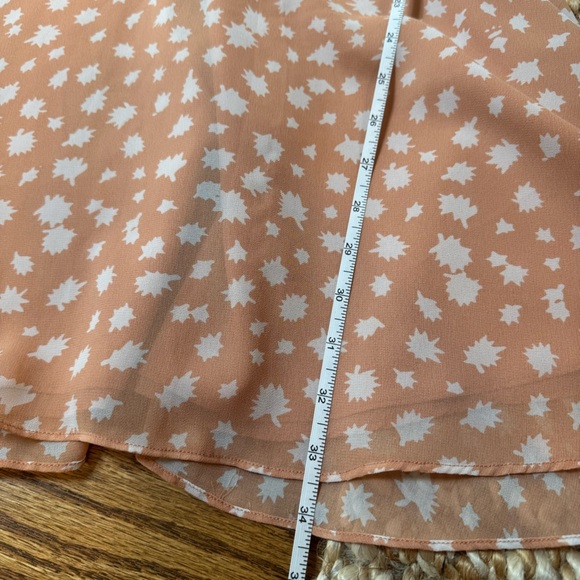 Madewell Apricot Star Print Dress - Size 6 - cinched waist - Picture 12 of 13
